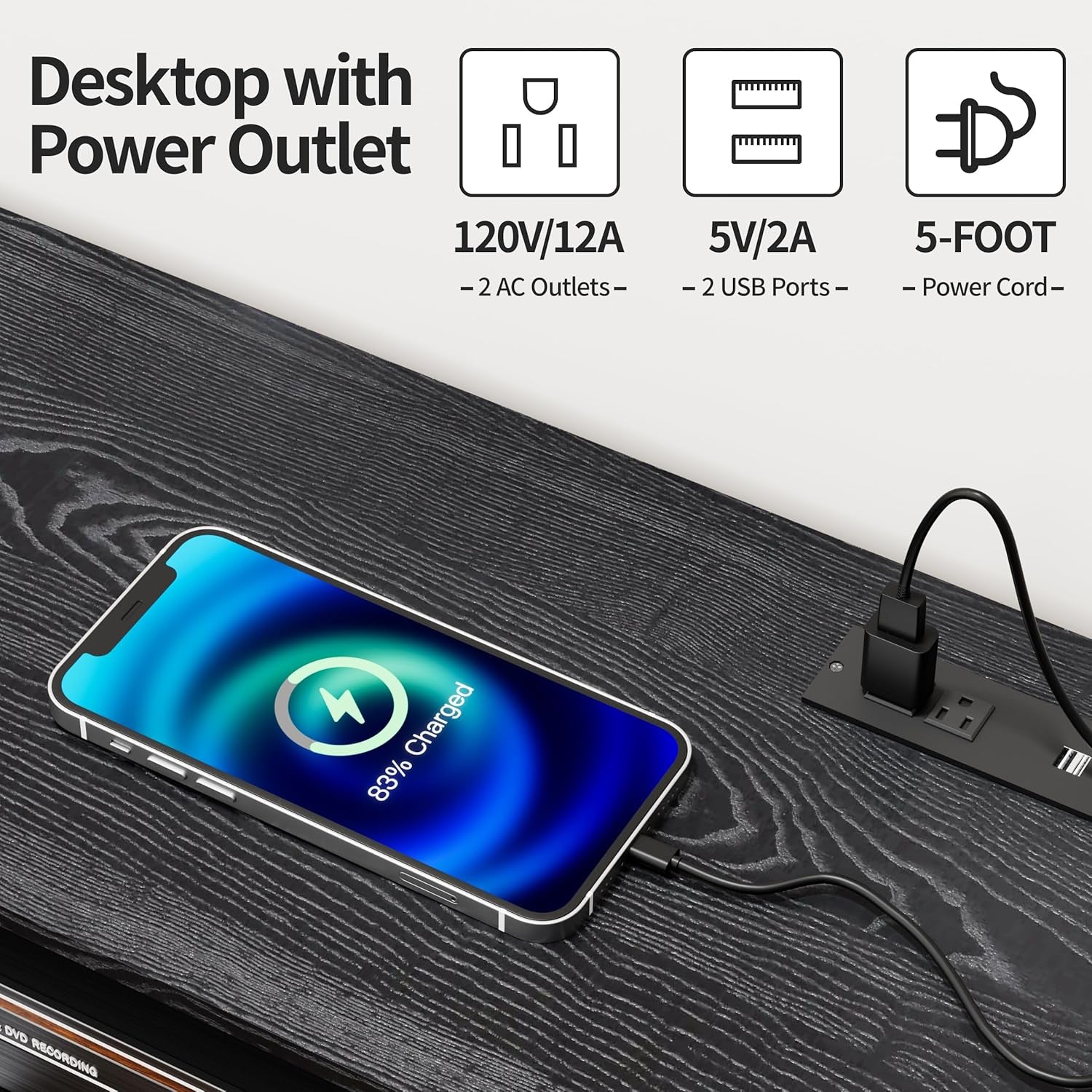 TV Stand for 55/60/65/70 Inch TV, Modern Entertainment Center with LED Lights and Power Outlets, TV Stand with Drawers and Shelves, Media Console with Storage for Living Room Bedroom, Black