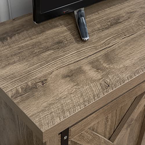 Farmhouse TV Stand with Sliding Barn Doors, view 8