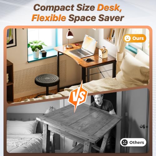 Folding Desk for Small Spaces, 31.5 Inch Foldable Computer Table, view 4