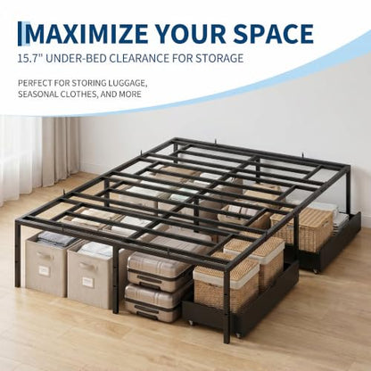 Heavy-Duty Metal Platform Bed Frame, view 7