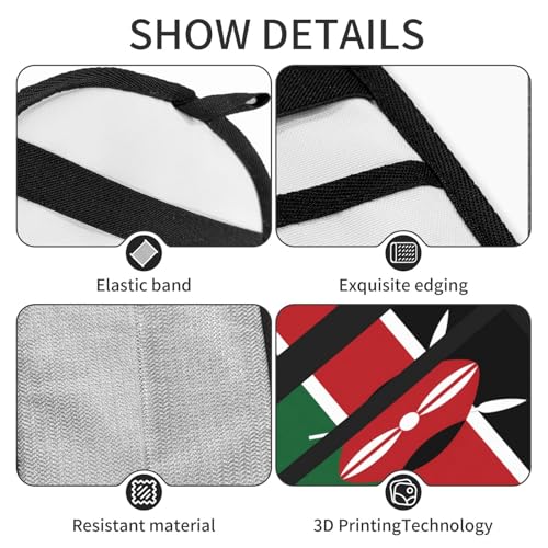 Flag of Kenya Print Pet Hair Remover Glove, view 6