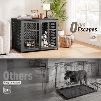 Heavy Duty 42 Inch Indestructible Furniture Dog Crate for High Anxiety Dogs, view 6
