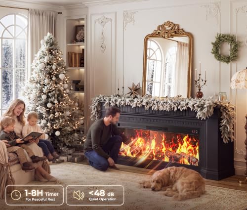 70'' Fireplace TV Stand with 48'' Electric Fireplace, view 5