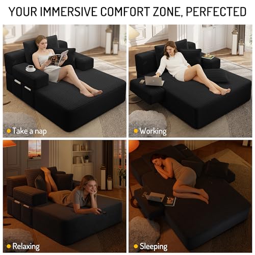 70" Oversized Boneless Chaise Lounge Chair Indoor, view 5