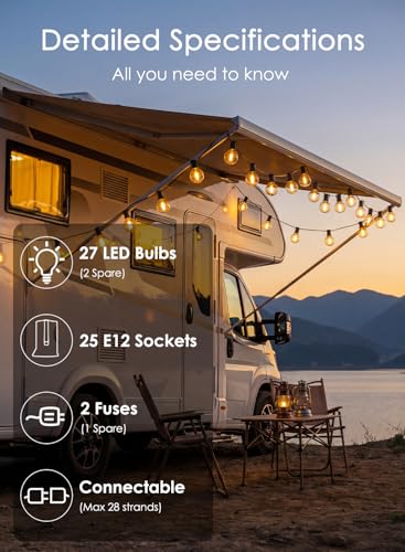 G40 LED Globe Outdoor String Lights Waterproof Shatterproof, view 4