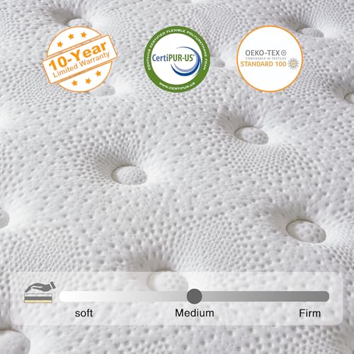 Full Mattress 12 Inch, Hybrid Spring Mattress, Medium Firm, view 5