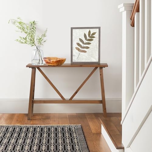 43" Farmhouse Solid Wood Console Table, Rustic Hallway Table | Firwood Sofa Stand for Entryway, Living Room, Easy Assembly, Rustic Decor, Natural