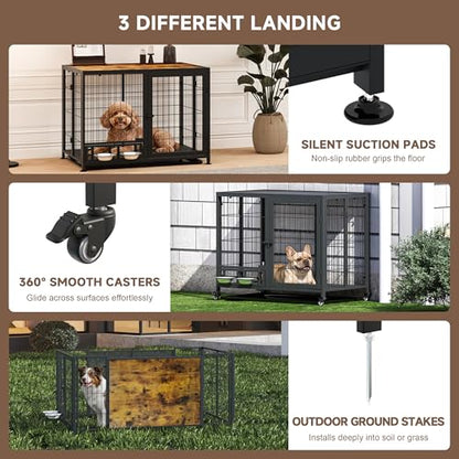 Heavy Duty Dog Crate for Medium Dogs, view 7