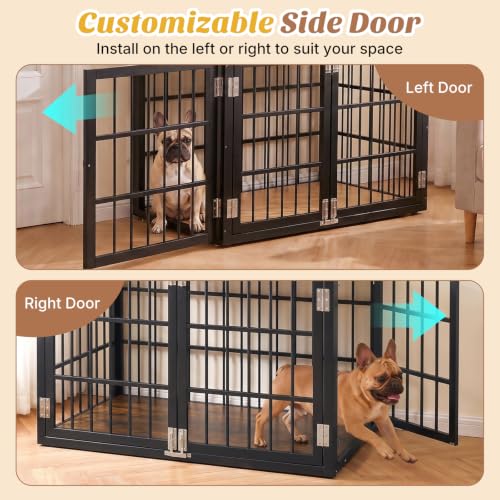 Dog Crate Furniture 38 Inch Indoor Crate Dog Cage Wooden Kennel, view 7