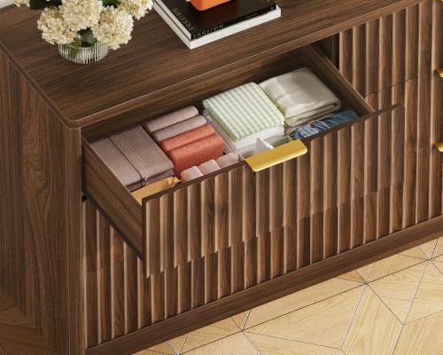 Fluted 6 Drawer Dresser for Bedroom, view 7