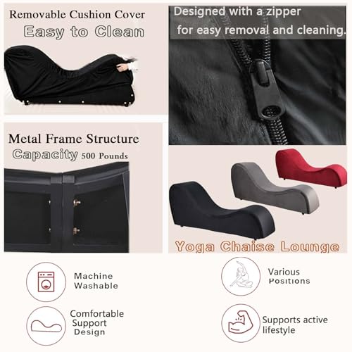 Red Chaise Lounge Chair, view 5