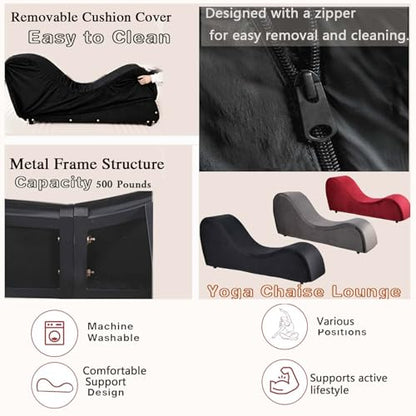 Red Chaise Lounge Chair, view 5