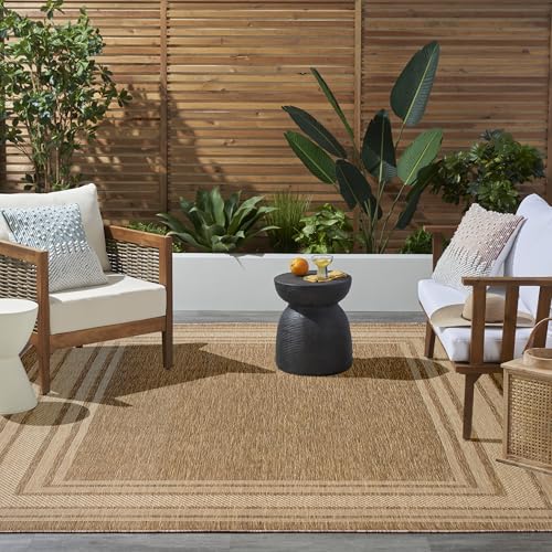 Home Horizon Indoor/Outdoor Natural 8' x 10' Area Rug - Easy Clean, Non Shedding, Bed Room, Living Room, Dining Room, Kitchen (8' x 10')