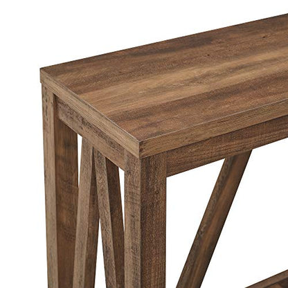 Modern Farmhouse Accent Entryway Table Entry Table Living Room End Table, 52 Inch, Rustic Oak