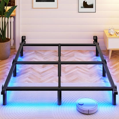 Queen Metal Bed Frame with LED Lighting, view 2