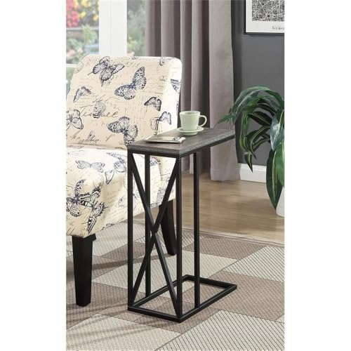 Tucson C End Table, Weathered Gray / Black