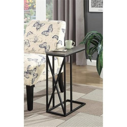 Tucson C End Table, Weathered Gray / Black