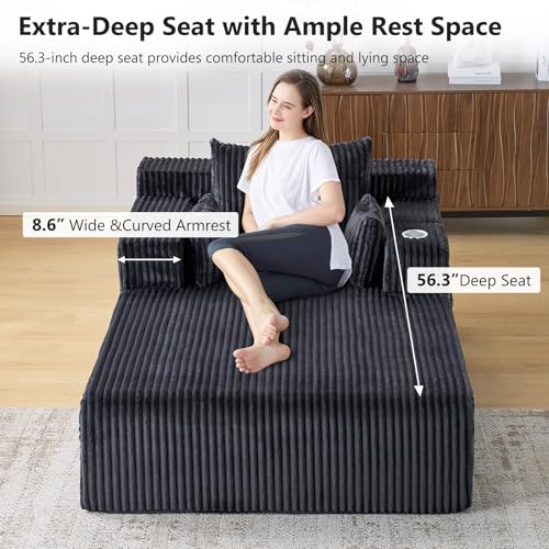 66" Oversized Chaise Lounge Indoor, view 5
