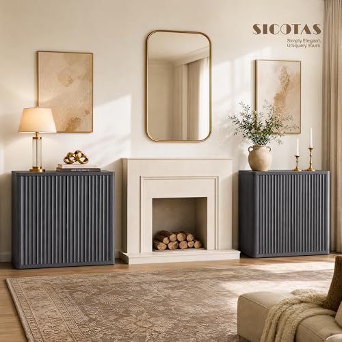 Buffet Cabinet with Storage 34.6" Sideboard Accent Modern Credenza with Doors, view 4