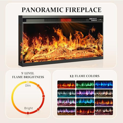 70'' Fireplace TV Stand, view 5