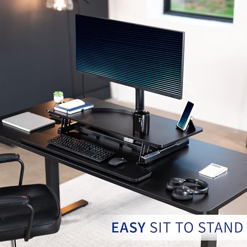 VIVO Black 36 inch Electric Desk Converter, DESK-VE36B, view 6