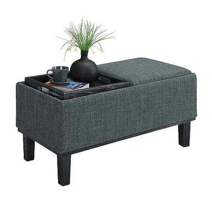 Designs4Comfort Brentwood Storage Ottoman, Gray Fabric
