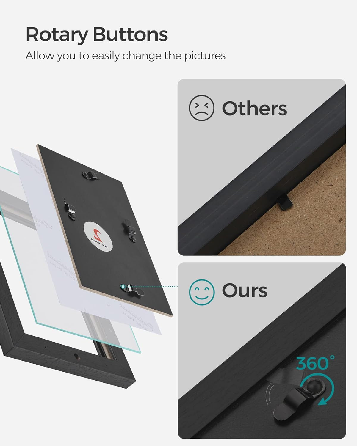 4X6 Collage Picture Frames, 12-Pack Photo Collage Frame for Wall Decor, Glass Front, Assembly Required, Ink Black URPF22BK