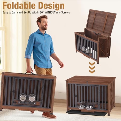 Folding Dog Crate Furniture, view 3