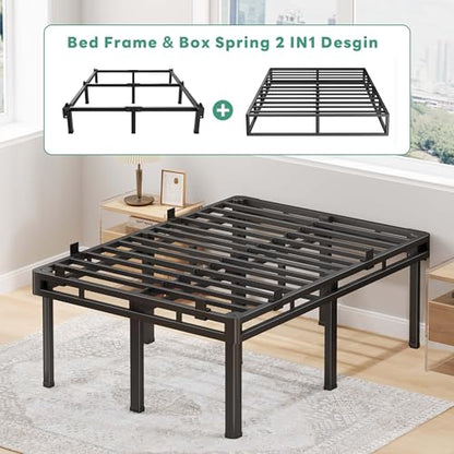 Rounded Leg Cal King Bed Frame with Double Layer Design, view 5