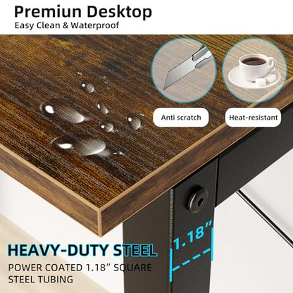 Small Desk with Shelves, Computer Desk with Hutch, 31", view 6