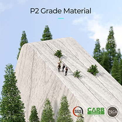 2-Tier Bookcase and Bookshelf, Small Wood Display Storage Shelves Farmhouse Bookshelf for Home Office, Living Room, Bed Room - White Oak