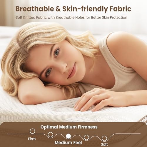 Twin Mattress 12 Inch Hybrid Mattress in a Box with Memory Foam and Individual, view 6