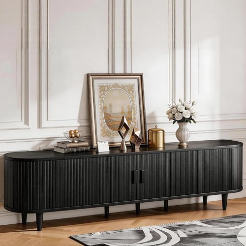 MXV 80" TV Stand with Sliding Doors for Living Room, view 7