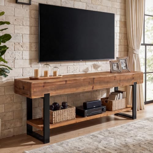 Farmhouse Solid Wood TV Stand for 55/60/65-Inch TVs, view 2