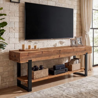 Farmhouse Solid Wood TV Stand for 55/60/65-Inch TVs, view 2