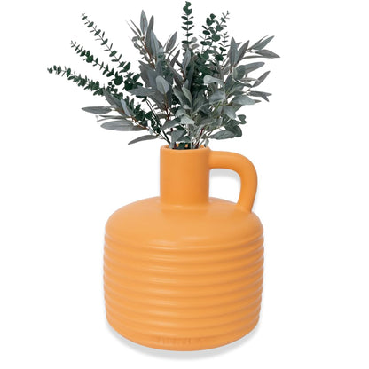 Large Ceramic Handmade Bud Vase, Perfect for Pampas Grass, Book Vase for Flowers, Boho Room Decor for Home, Table, Shelf, Floor, Centerpiece or Book Display