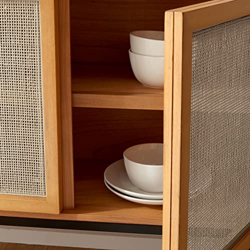 Coastal Rattan Sideboard with Three Doors, view 5