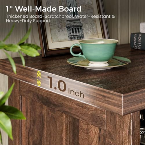 TV Stand for 65 Inch TV, Entertainment Center, Walnut, view 7