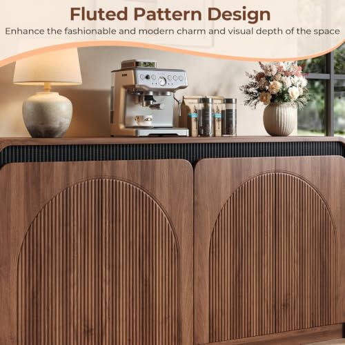 59" Mid Century Modern Sideboard Buffet Cabinet with Storage, view 7