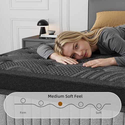 12 Inch Hybrid Mattress -Queen Memory Foam & Individual Pocket Springs, view 3