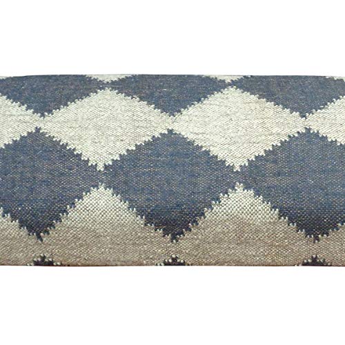 LR Home Tan/Black Upholstered Bench for Bedroom End of Bed | Farmhouse Checkered Accent Bench for Living Room, Bedroom, or Entryway Seating | Long Rectangle Sitting Bench | 47"W x 16"D x 18"H