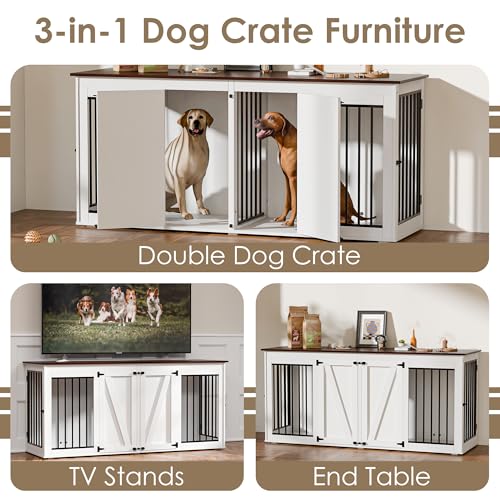 71 in Dog Crate Furniture for 1 or 2 Dogs, view 5