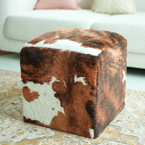 Bean Bag Chair (No Filling) Cow Printed Plush Lazy Sofa Plush Dalmatian Cow Color Casual Bedroom Balcony Living Room Creative (3)
