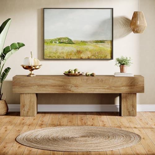 Tribesigns 63" TV Stand, Farmhouse Entertainment Center, view 5