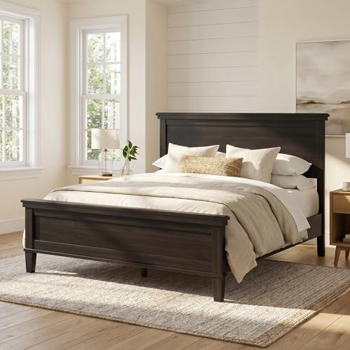 Full Size Wood Platform Bed Frame with Headboard, view 5