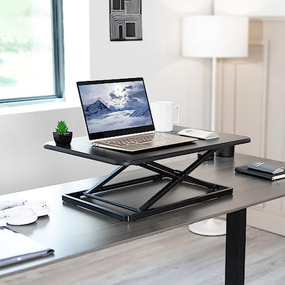 VIVO Black 26 in Single Top Standing Desk Converter, DESK-V001J, view 3