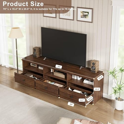 GAOMON 70 Inch Modern TV Stand for TVs Up to 80", view 4