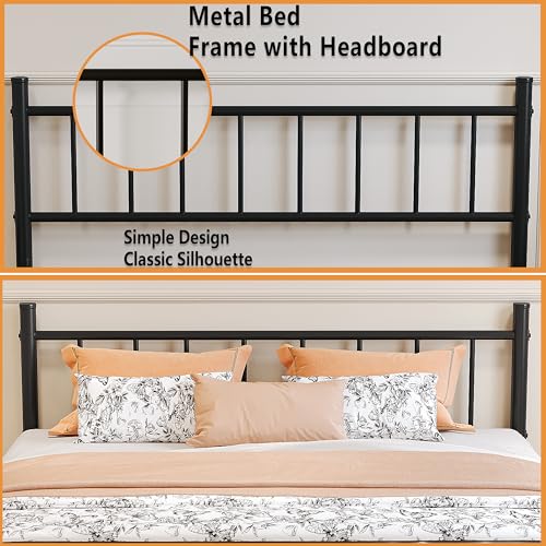 Metal Bed Frame, 14Inch Full Size Bed Frame with Storage Space, view 7