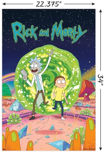 Rick And Morty - Cover Wall Poster, 22.375" x 34", Unframed Version