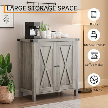GAOMON Farmhouse Sideboard Buffet Cabinet with Storage, view 6